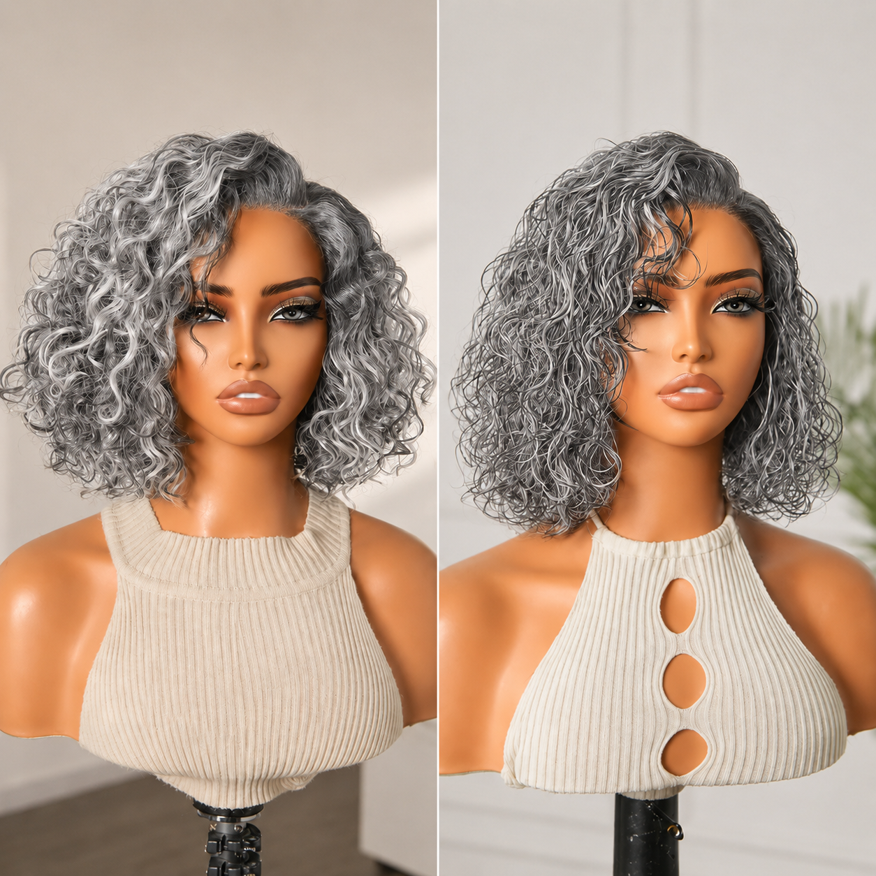 🔥Ready-to-Wear Glueless Curly Bob Wig