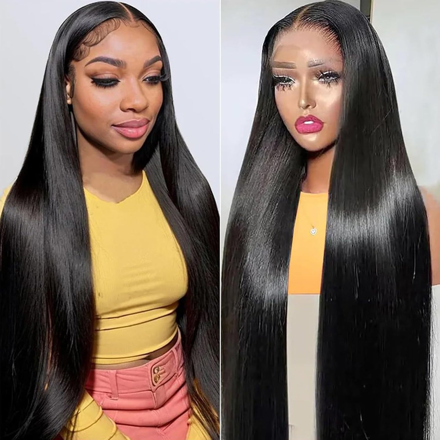 ⚡ Final Hours – Up to 57% Off🌷💥Straight HD Transparent Lace Front Wigs Human Hair
