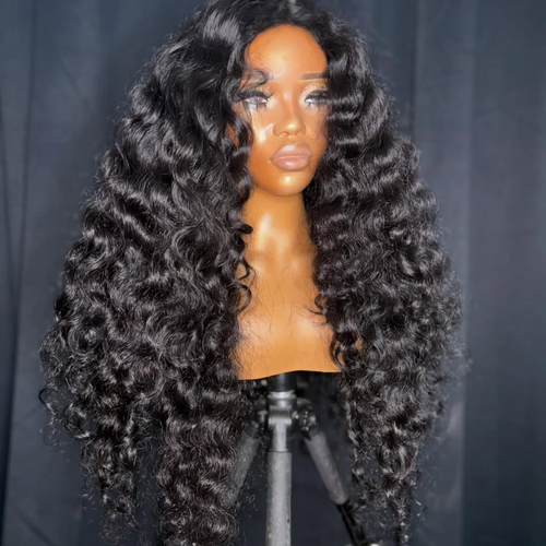 Loose Deep Wave Wand Curls 13x4 Lace Front Human Hair Wigs 250 300 Density