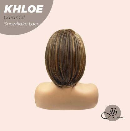 12 Inches Bob Cut  Pre-Cut Snowflake Lace Frontlace Glueless Wig KHLOE CAMEL PINK【PERMATEASE】【BENDY EAR TABS】- S/M