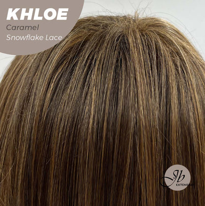 12 Inches Bob Cut  Pre-Cut Snowflake Lace Frontlace Glueless Wig KHLOE CAMEL PINK【PERMATEASE】【BENDY EAR TABS】- S/M